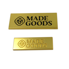 Garment Hardware Personalized Pegado Metal Logo Label